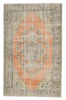 Vintage Orange Area Rug - Thumbnail