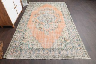 Vintage Anatolian Orange Area Rug - Thumbnail