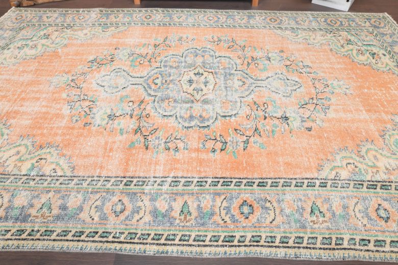 Vintage Anatolian Orange Area Rug