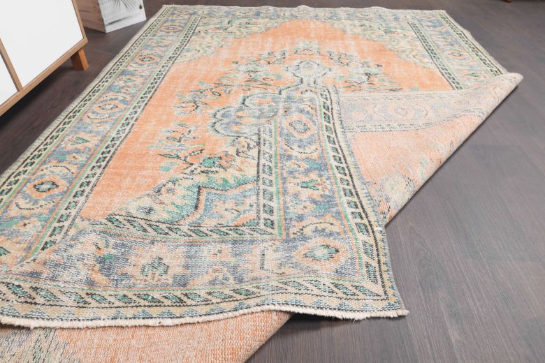 Vintage Anatolian Orange Area Rug