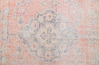 Faded Pink Colored Vintage Area Rug - Thumbnail