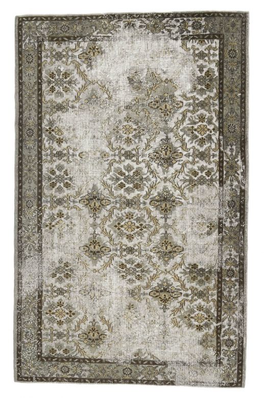 1960s Distressed Vintage Large Area Rug