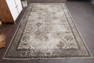 1960s Distressed Vintage Large Area Rug - Thumbnail