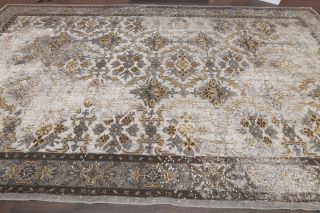 1960s Distressed Vintage Large Area Rug - Thumbnail