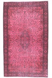 Vintage Pink Overdyed Area Rug - Thumbnail