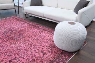 Vintage Pink Overdyed Area Rug - Thumbnail