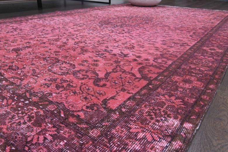 Vintage Pink Overdyed Area Rug