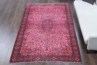 Vintage Pink Overdyed Area Rug - Thumbnail