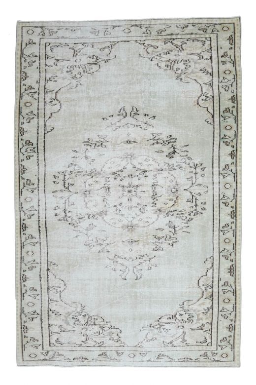 Vintage Gray Oriental Area Anatolian Rug