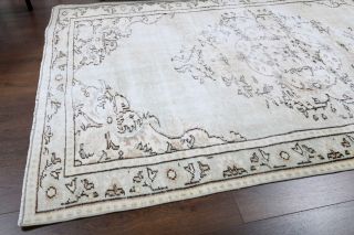 Vintage Gray Oriental Area Anatolian Rug - Thumbnail