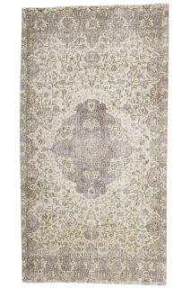 Vintage Floral Beige Rug - Thumbnail