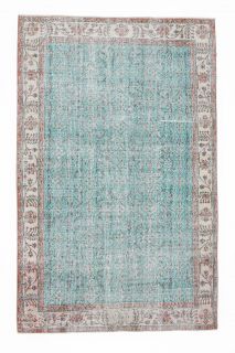 Vintage Turquoise Area Rug - Thumbnail