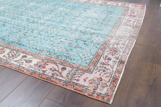 Vintage Turquoise Area Rug - Thumbnail