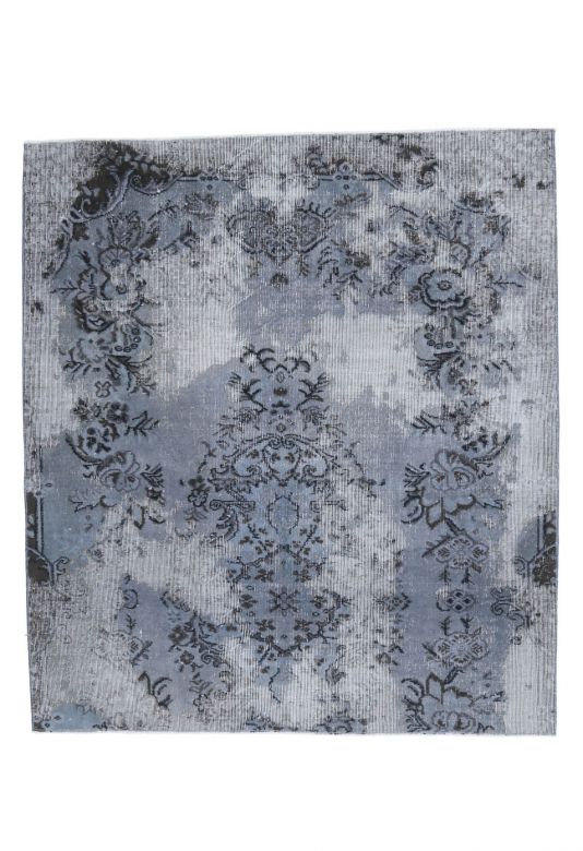 Distressed Blue Area Rug