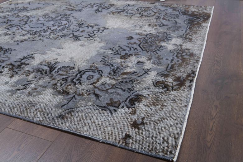 Distressed Blue Area Rug