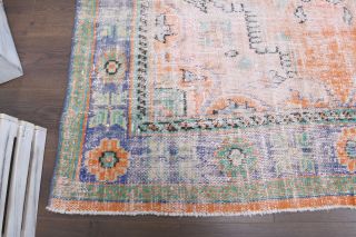 Antique Anatolian Distressed Neutral & Orange Area Rug - Thumbnail
