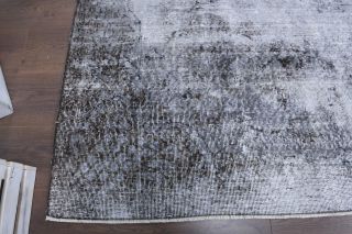 Distressed Black Vintage Area Rug - Thumbnail