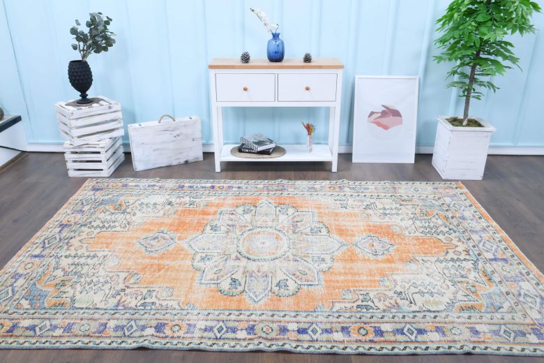 Vintage Oriental Area Anatolian Rug