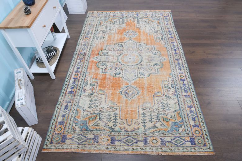 Vintage Oriental Area Anatolian Rug