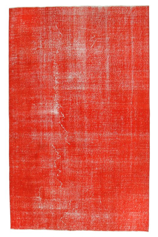 Vintage Red Solid Anatolian Rug