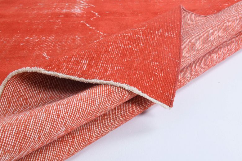 Vintage Red Solid Anatolian Rug