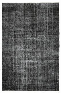 Solid Black Vintage Rug - Thumbnail