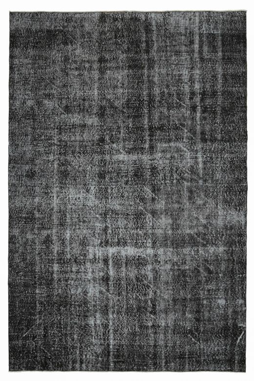 Solid Black Vintage Rug