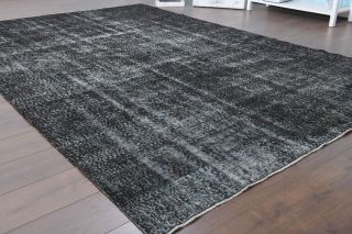 Solid Black Vintage Rug - Thumbnail