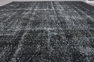 Solid Black Vintage Rug - Thumbnail