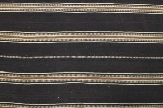 Black Striped Flatweave Carpet - Thumbnail