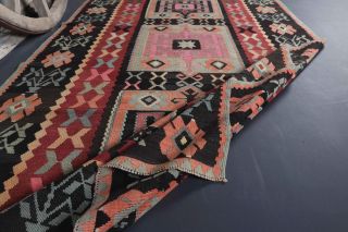 Vintage Wide Runner Cacim Rug - Thumbnail