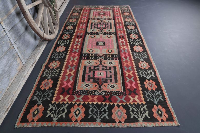 Vintage Wide Runner Cacim Rug