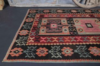 Vintage Wide Runner Cacim Rug - Thumbnail