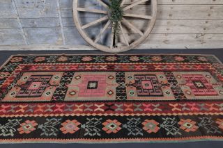 Vintage Wide Runner Cacim Rug - Thumbnail