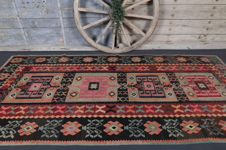 Vintage Wide Runner Cacim Rug