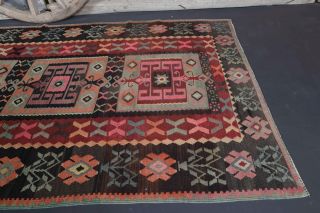 Vintage Wide Runner Cacim Rug - Thumbnail