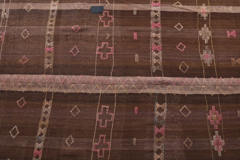 Vintage Striped Kilim Area Rug