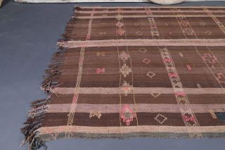 Vintage Striped Kilim Area Rug - Thumbnail