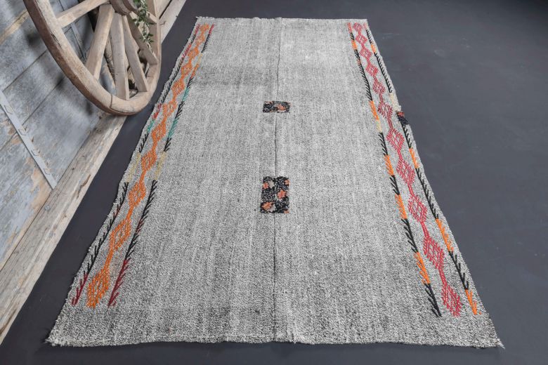 5x9 Gray Vintage Area Rug