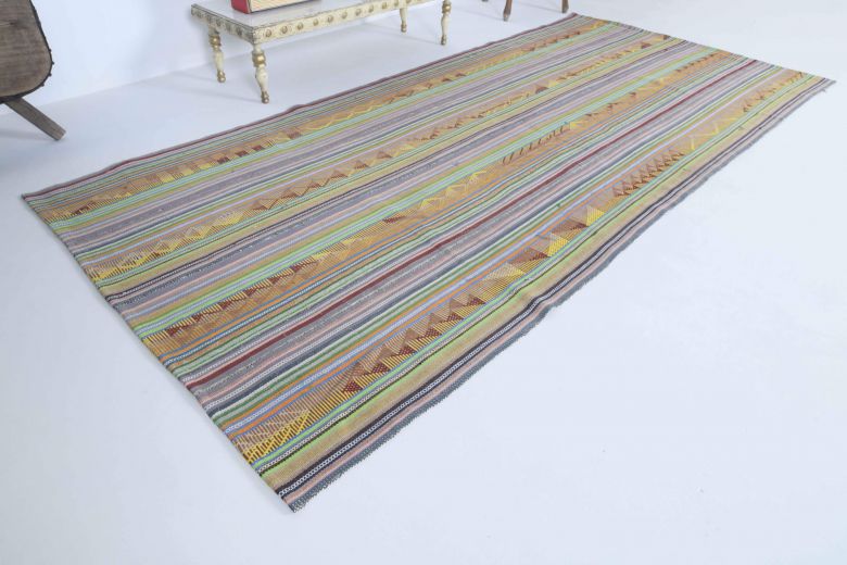 Vintage Multi-Colored Area Rug