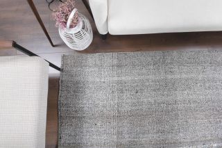 Vintage Solid Gray Area Rug - Thumbnail