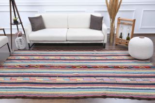 Flatweave Handmade Vintage Rug - Thumbnail