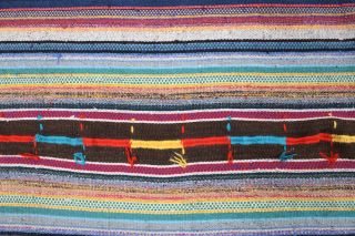 Flatweave Handmade Vintage Rug - Thumbnail