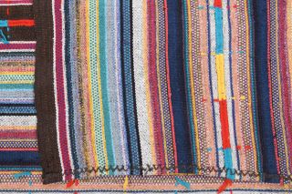 Flatweave Handmade Vintage Rug - Thumbnail