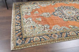 Oriental Turkish Vintage Large Area Rug - Thumbnail