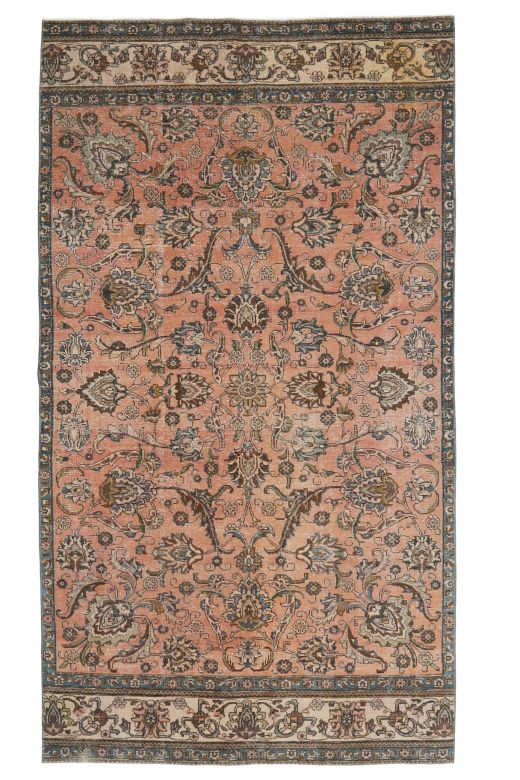 Vintage Area Rug - Salmon Colored