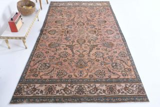 Vintage Area Rug - Salmon Colored - Thumbnail