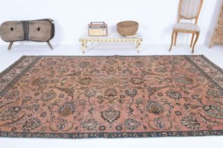 Vintage Area Rug - Salmon Colored - Thumbnail