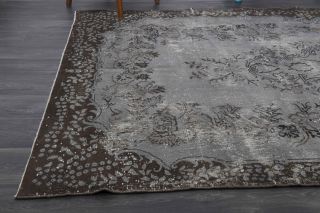 Vintage Oriental Gray Area Rug - Thumbnail