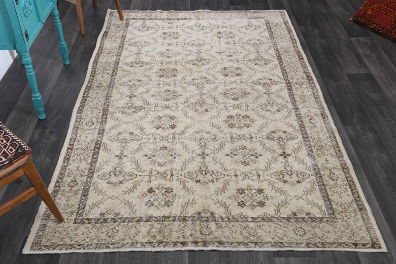 Mid 20th Century Hereke Area Wool Rug